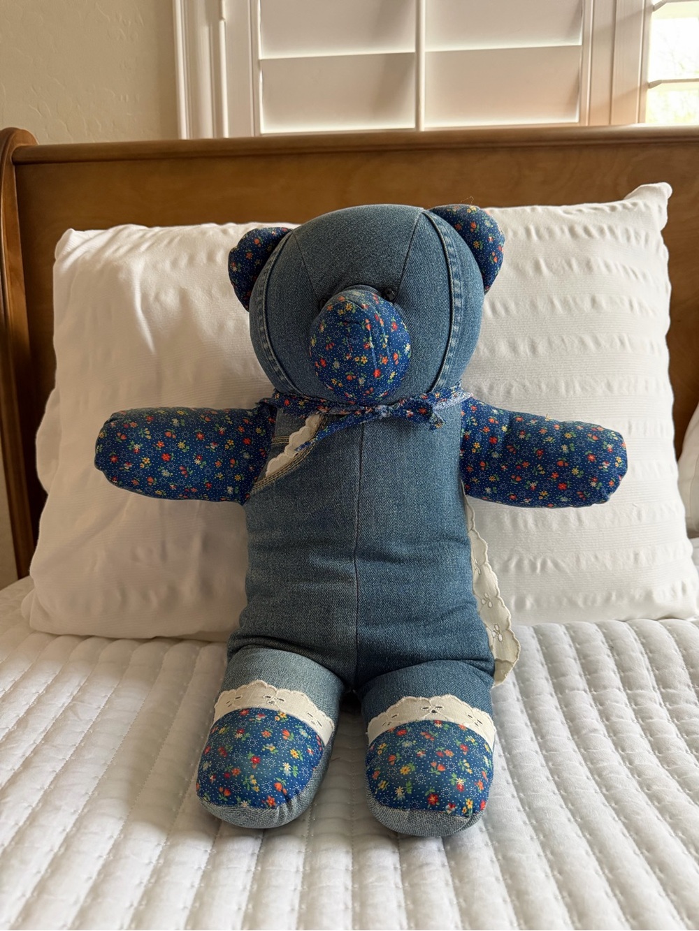 Handmade Denim Teddy Bear